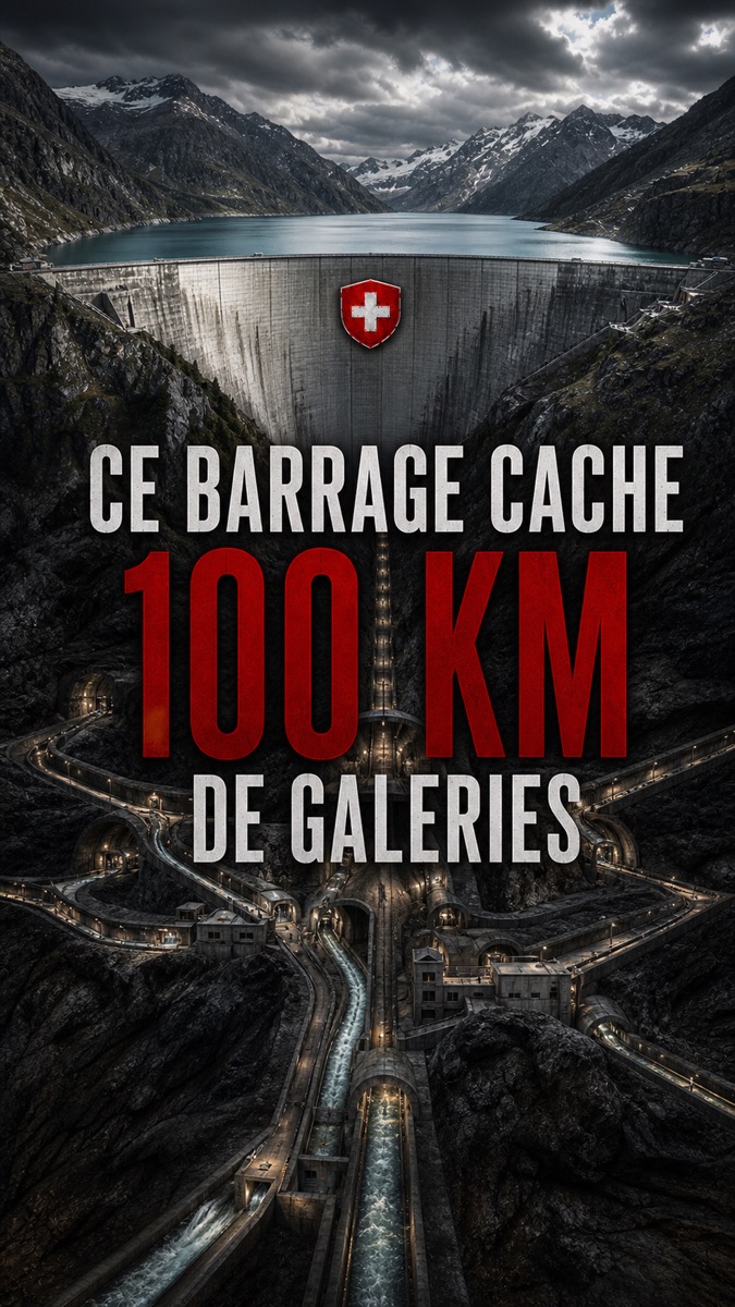 Illustration IA : Grande Dixence : le barrage et ses galeries cachées