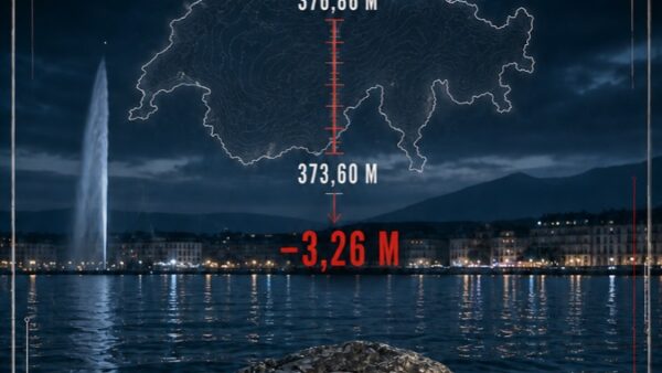 Illustration IA : Pierre du Niton : pourquoi les altitudes suisses ont changé