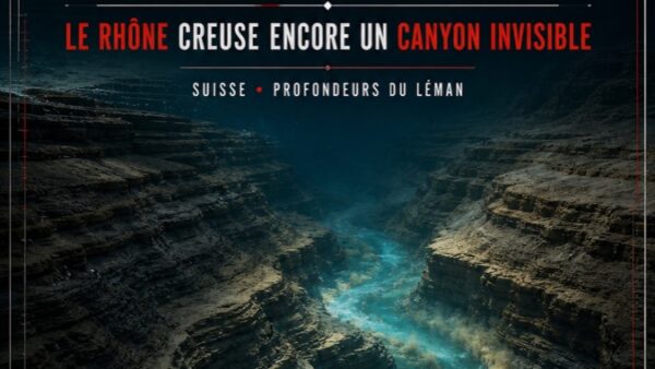 Illustration IA : Les canyons sous le Léman : le Rhône poursuit sa route
