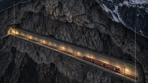 Illustration IA : Tunnel de base du Saint-Gothard : traverser les Alpes autrement